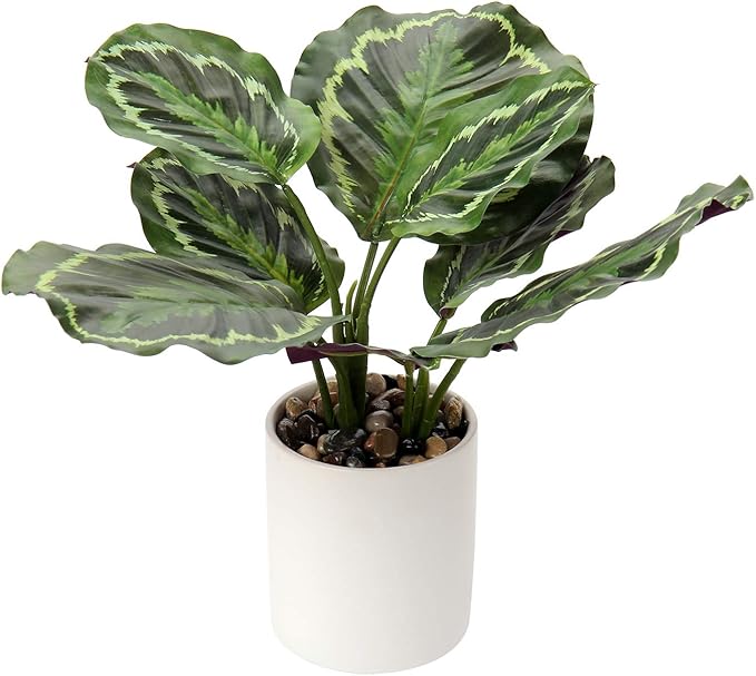 Briful Artificial Potted Plants 13" Green Faux Plants Indoor Small Fake Plant Decor for Home Table Office House Bathroom Shelf Living Room Desk Decoration