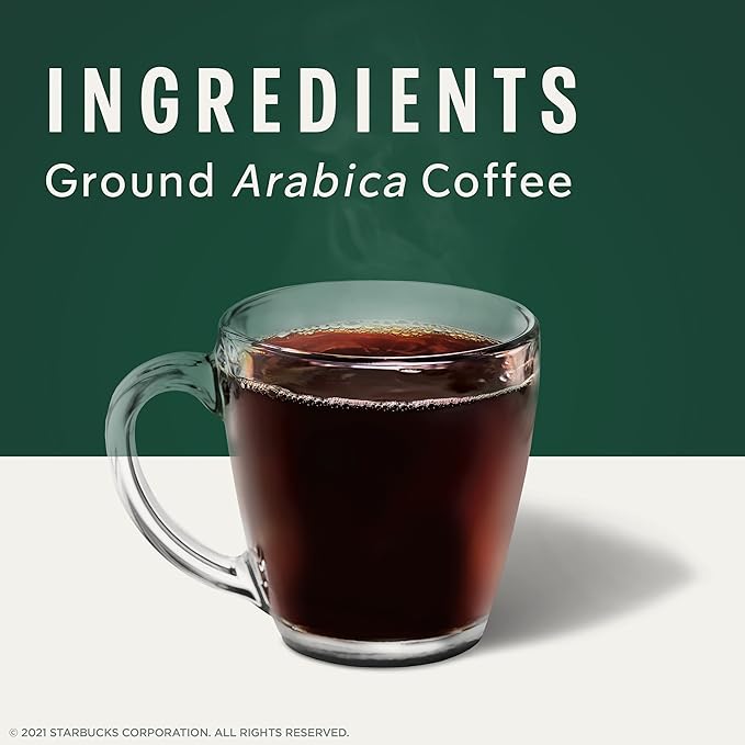 Starbucks K-Cup Coffee Pods, Medium Roast Coffee, House Blend for Keurig Brewers, 100% Arabica, 6 boxes (60 pods total)