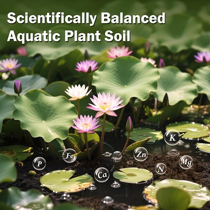 Doter Aquatic Plant Soil for Lotus & Pond Plants/Aquaquarium Substrate 6.6 LBS- Natural Organic Growing Medium for Hydroponic Plants & Water Gardens | Aquarium Safe Nutrient-Rich