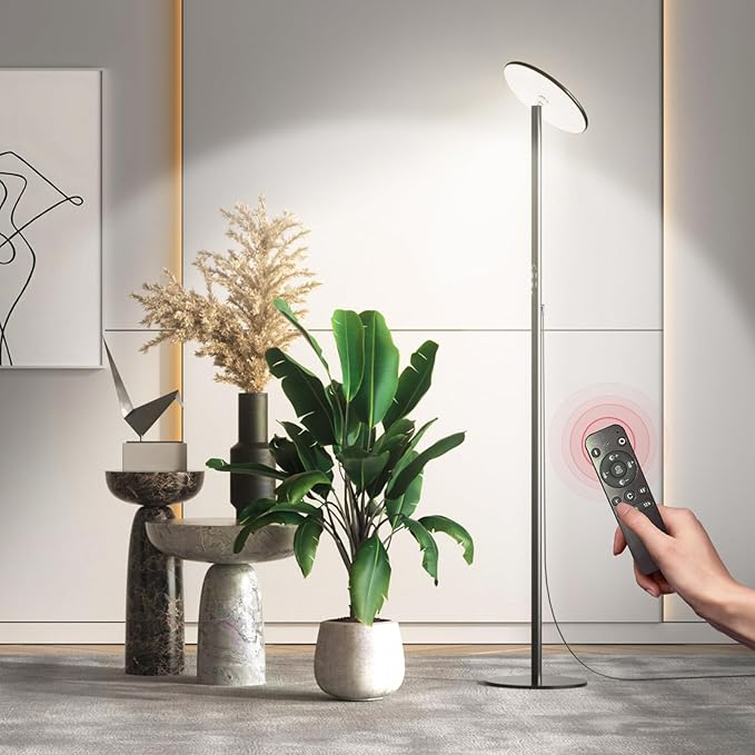 AJABotanics Grow Light for Indoor Plants 60W Full Spectrum LED, 85" Adjustable Standing Plant Light, Tall Grow Light with Timer & 10-Level Dimmable, Ideal for Large Plants & Indoor Trees