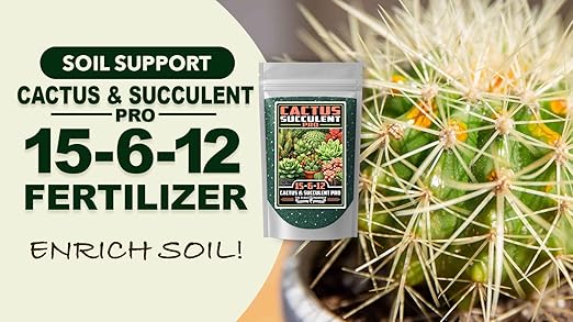 Fertilizer Commercial Grade | Cactus & Succulent Pro 15-6-12 | 5 Ounces | Custom Professional Mix Blend | Low-Nitrogen Blend | 10–12 Month Controlled Release | Micronutrients for Cacti & Succulents