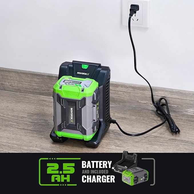 Electric Leaf Blower, 810 CFM Variable-Speed, 60-Volt Lithium-ion Cordless Leaf Blower with 2.5Ah Battery and Charger Included, Powerful for Yard Cleaning