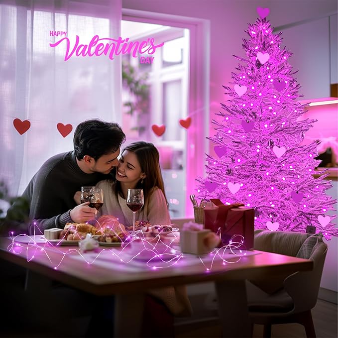 JMEXSUSS 200 LED Fairy Room Lights, 66 ft Pink Lights Outdoor Waterproof 8 Modes Pink String Lights Indoor with Wheel, Remote Control Twinkle Lights Plug in for Christmas Decor