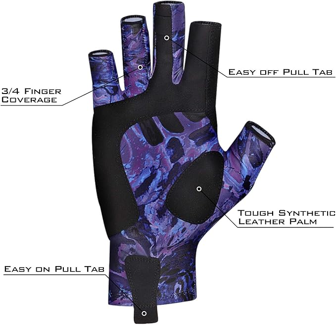 KastKing Sol Armis Sun Gloves UPF50+ Fishing Gloves UV Protection, Sun Protection for Outdoor, Kayaking, Rowing