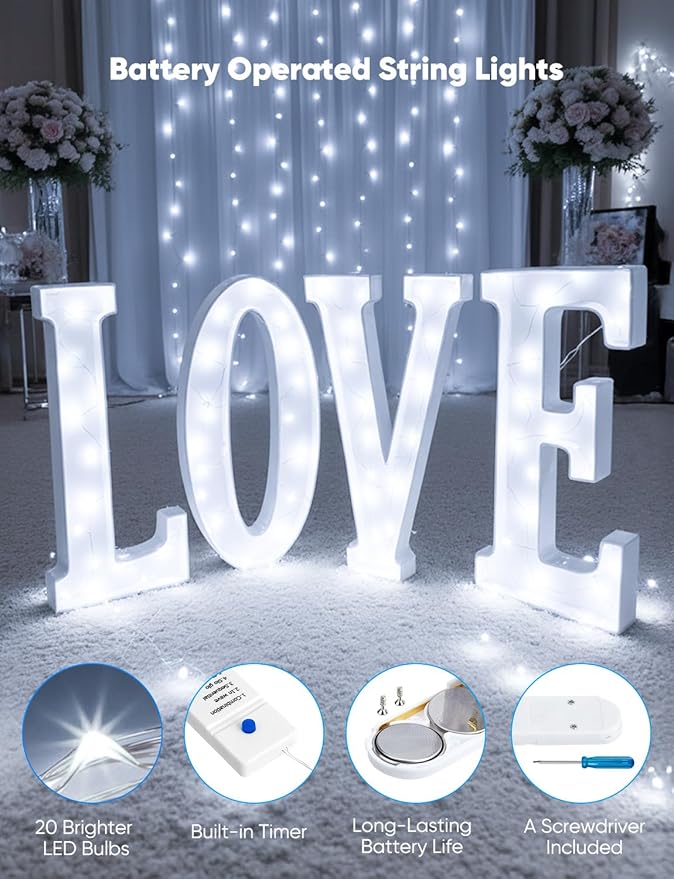 Minetom 12 Pack Fairy Lights Battery Operated String Lights 8 Modes, 7ft 20LED White Waterproof Silver Wire Twinkle Lights, Firefly Starry Moon Lights for Mason Jars DIY Christmas Wedding Party