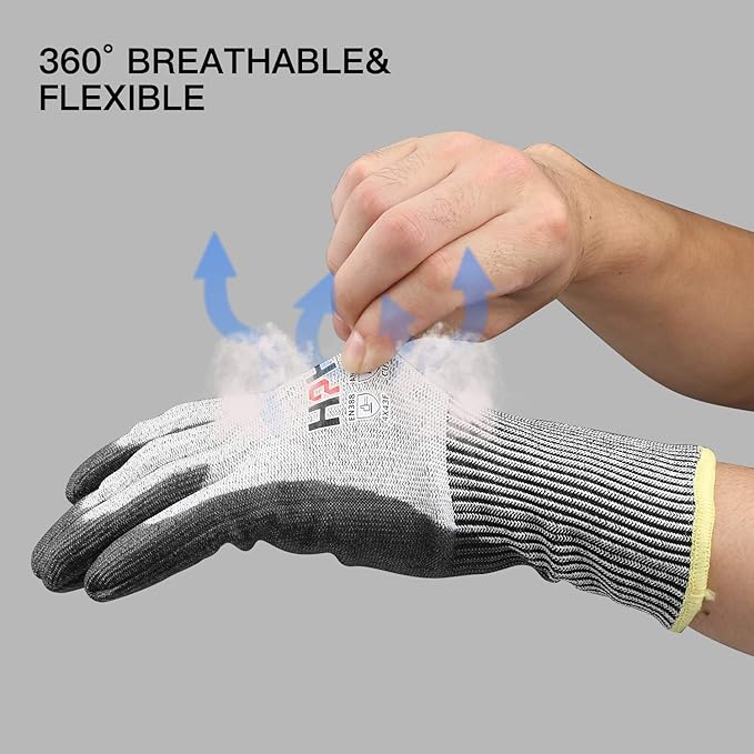 Cut Resistant Gloves Level A6 Cut Proof Work Gloves Smart Touch