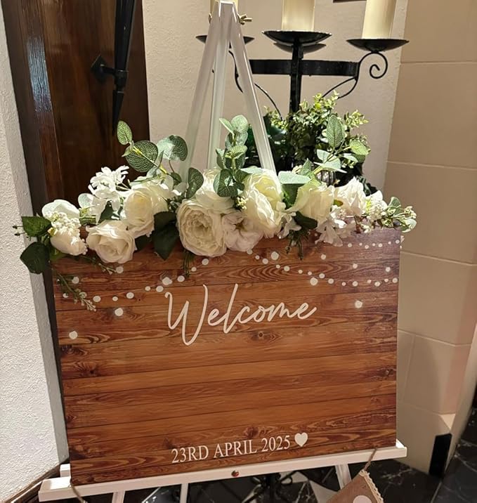 Arch Flowers, Artificial Floral Swags, 23", Decorative Swag, Artificial Flower Swag for Door Party Wall Home Decor(Ivory)