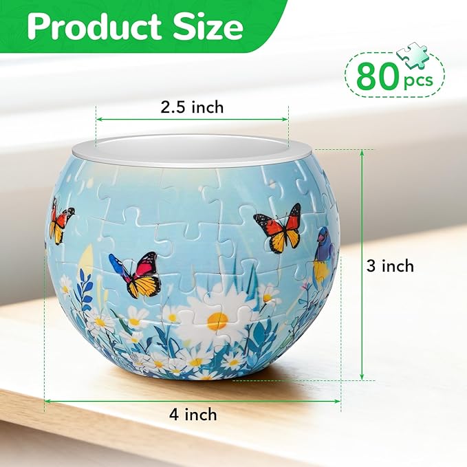 3D Puzzles Flower Pots, Puzzles for Adults and Kids,Small,Cactus Decor,Succulent Planters Pots for Indoor,Plant Gifts for Plant Lovers Creative Gifts(red-5)