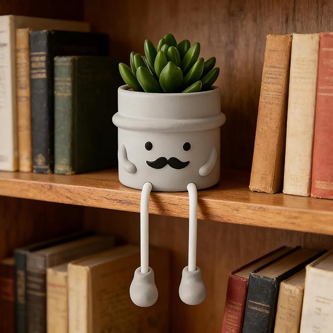 guowanpp Small Artificial Succulent Plant for Kitchen Window Sill, Office Desk, Shelf Decor Accessories