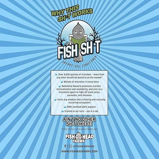 Fish Head Farms Organic Soil Conditioner 20Liter Organic Fertilizer for Increased Yield and Flavor - Plant Fertilizer, Plant Nutrients for Soil, Soilless, Hydroponic Farming - Garden