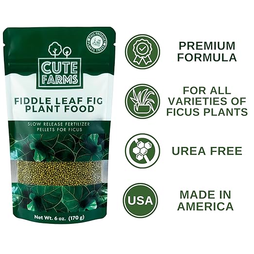 Fiddle Leaf Ficus Lyrata & Fig Tree Slow Release Fertilizer Pellets for Indoor and Outdoor Plants - Resealable Bag (6 oz)