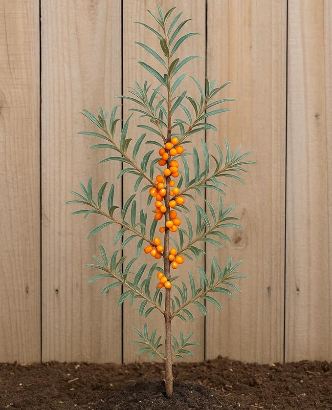 Seaberry Tree Plant, Sea Buckthorn Tree, 1-2 Ft Male or Female tress (This Plant Need a Male Tree for pollination) (Female)