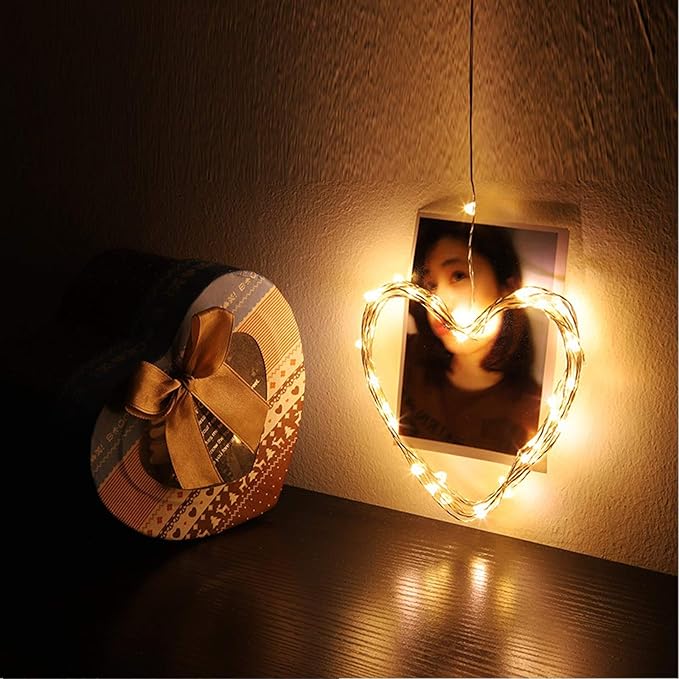 RUICHEN Silver Wire 66 Ft 200 LED USB Fairy String Lights with On/Off Switch (Warm White)