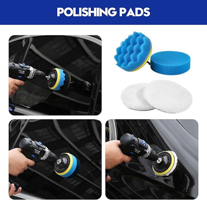 39Pcs Car Detailing Kit, Car Detailing Brush Set, Car Wash Cleaning Kit, Car Detailing Brushes, Professional Car Care Kit for Interior Exterior Wheels, Blue