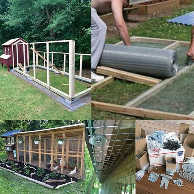 1/2inch Galvanized Hardware Cloth 36" x 100' 19 Gauge Hot-Dip Galvanized After Welding Chicken Wire Raised Garden Bed Plant Supports Poultry Netting Chicken Wire Fence Wire Mesh Roll