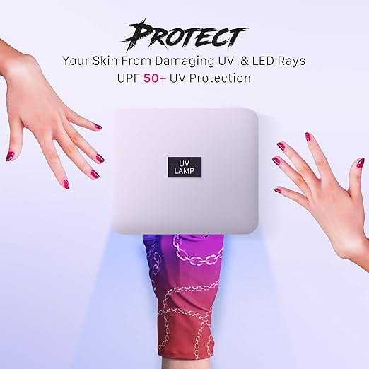 ManiGlovz UPF 50+ UV Light Protective Nail Gloves for Gel Manicure and Sun Protection While Driving in Black Marble