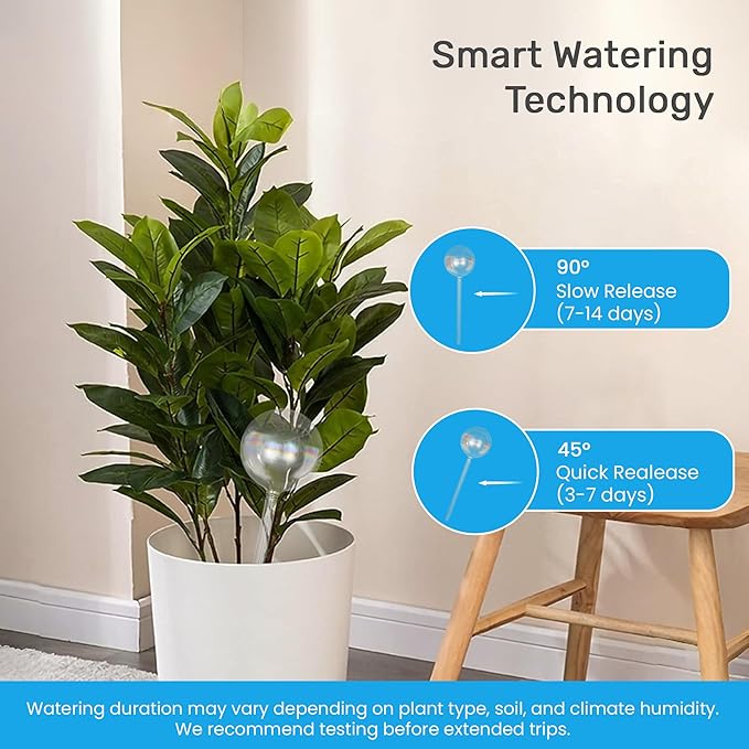 Automatic Plant Watering Globes, Self Watering Planter Inserts (Set of 10) | Clear Plastic Bulbs | 6 × 300ml + 4 × 70ml | Indoor & Outdoor Use