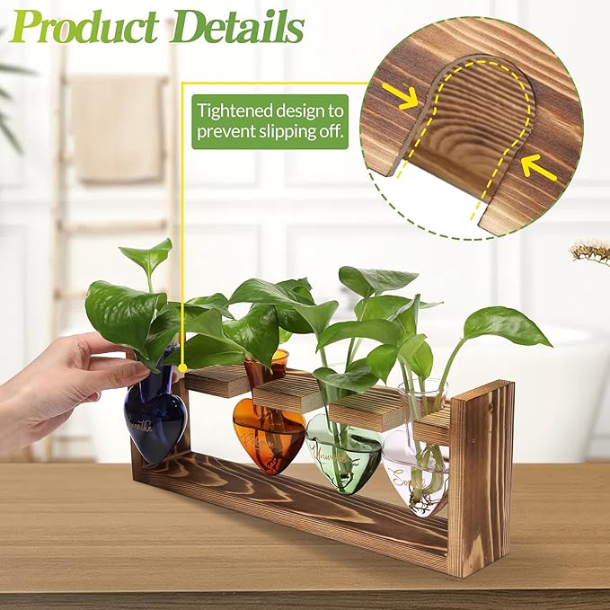 CYZglass Plants Propagation Stations Plant Terrarium Kit for Bathroom Glass Planters for Indoor Plants Bathroom Decor Accessories - Relax Soak Unwind Breathe