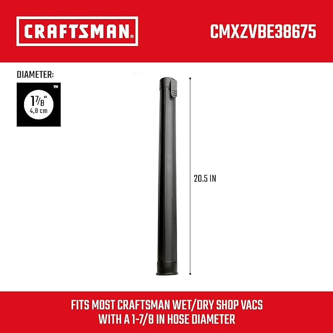CRAFTSMAN CMXZVBE38675 1-7/8 in. Extension Wand Wet/Dry Vac Attachment for Shop Vacuums (Pack of 3)