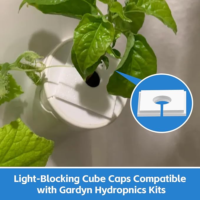 Light-Blocking Cube Caps for Gardyn Hydroponics, Set of 10