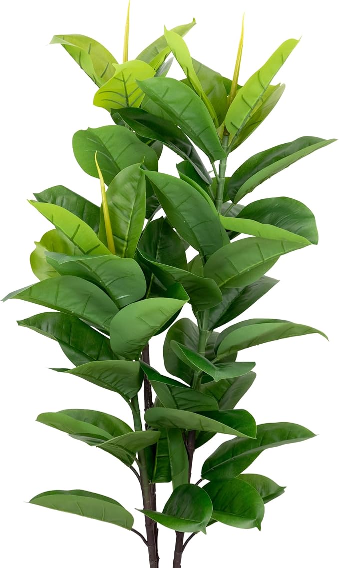 Northlight 51" Artificial Green and Brown Potted Rubber Plant