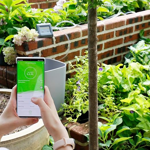 WiFi Smart Automatic Watering System for Indoor Potted Plants, Drip Irrigation Kit Remote Control,Delay Watering Mode,with Pump.