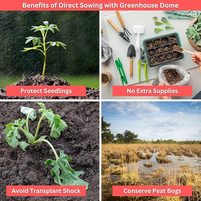 Kids Watermelon Garden Kit – Grow Your Own Watermelons from Seeds with Greenhouse Germination Domes & Grow Rings, Non-GMO Seeds, BPA-Free | Gardening Gift for Kids & Families, Made in USA
