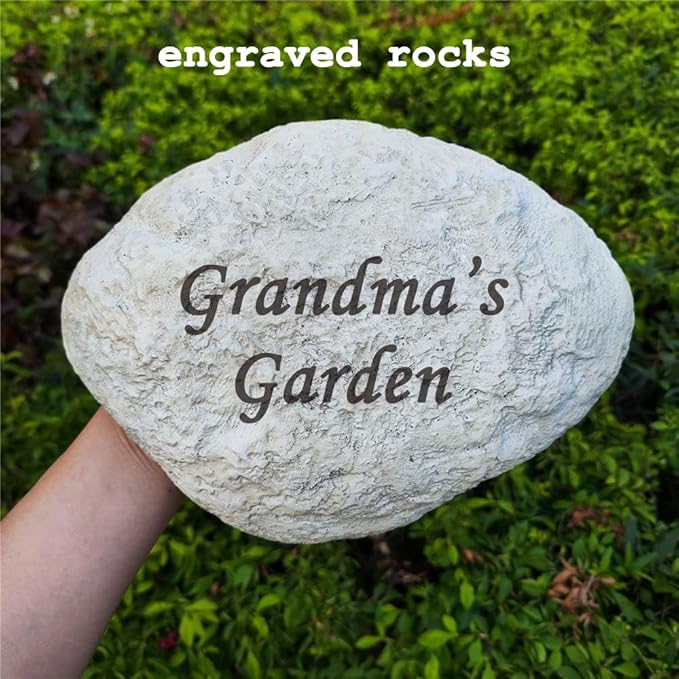 Personalized Decorative Garden Stones Engraved with Any Message, Indoor or Outdoor Welcome Stones Memorial Stones Grave Stones Tombstones for Housewarming Memorial Gifts Special Day Gifts,11"X8"