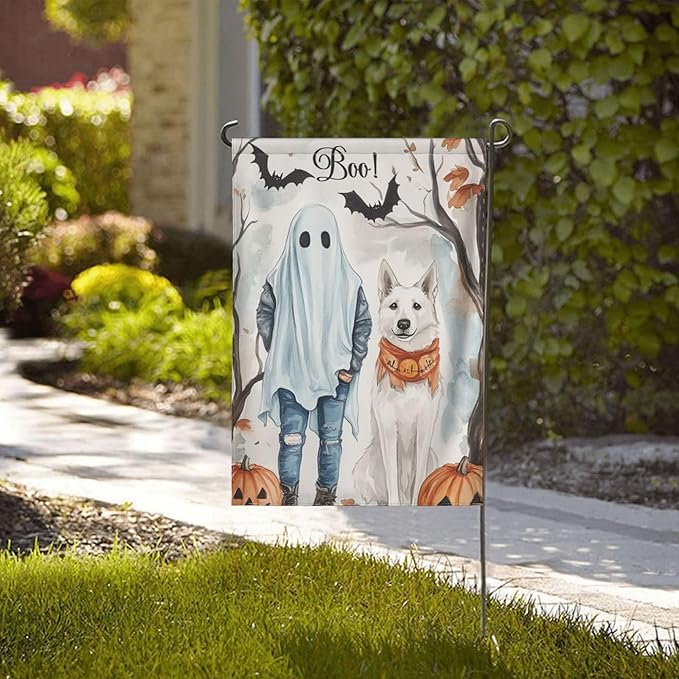 Specter Garden Flag 12x18 Inch Double Sided All-Weather Polyester Outdoor Flag For Patio Lawn Yard And Garden Welcome Decor