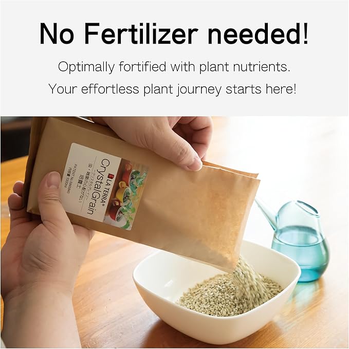 Crystal Grain Cactus & Succulent Soil Mix, Coarse Grain for Maximum Drainage, 100% Inorganic & Odorless, Visible Watering Indicator, Patented Japanese Tech, 3L (Resealable Bag)