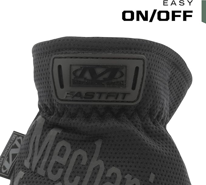 Mechanix Wear FastFit Tactical Gloves - Heavy Duty Lightweight Multipurpose Gloves - Flexible Grip & Reinforced Palm - Touchscreen Capable - Small - Covert Black