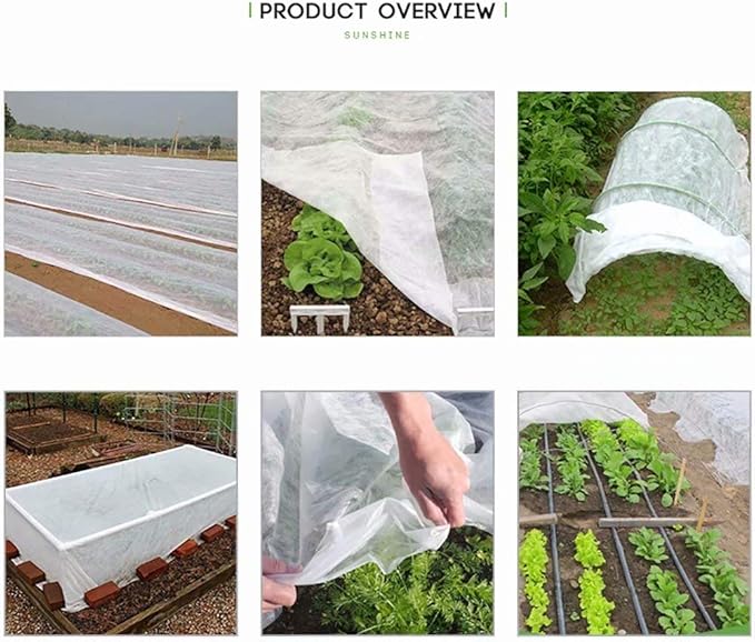 Agfabric Plant Covers Freeze Protection 6Ftx25Ft 0.9oz Frost Blankets for Plants Plant Frost Protection Covers Garden Winter Frost pests Protection,White