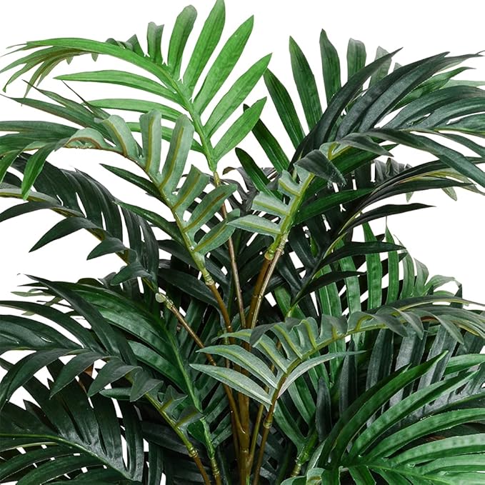 DVGUN 2 Pack Artificial Palm Plants Leaves Faux Fake Tropical Large Palm Tree Imitation Leaf