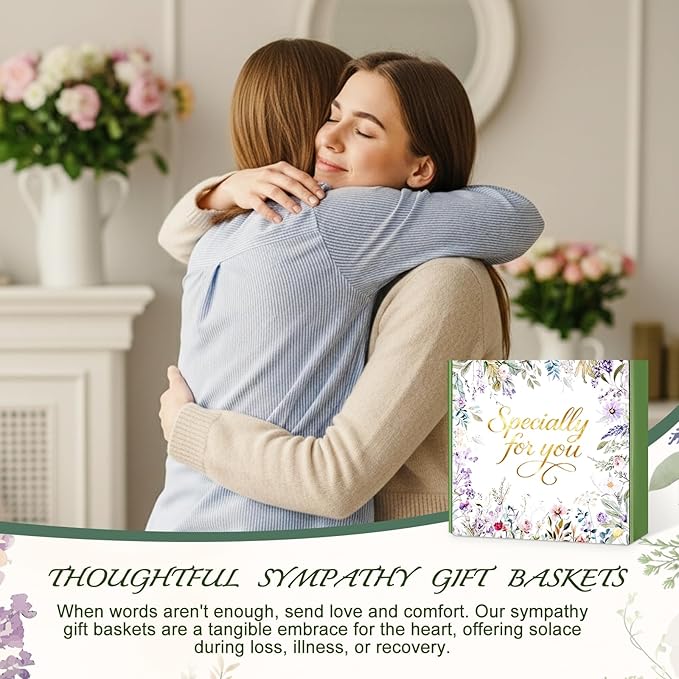 Valentines Day Gifts for Her Mom Wife, Birthday Gifts for Women Spa Care Package, Get Well Soon Gift Baskets Thinking of You Sympathy Gift Box for Friend, Sister, Wife (Ivory)