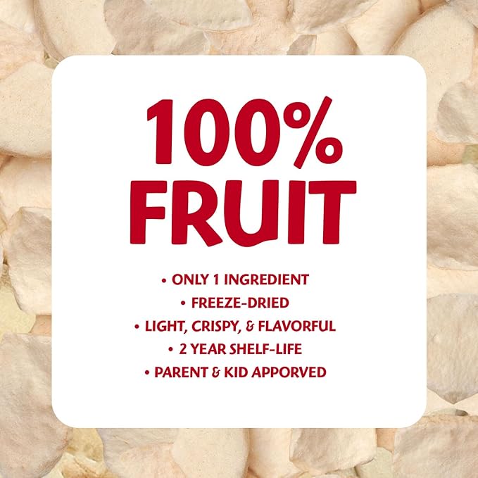 Brothers All Natural Freeze Dried Fruit Crisps, Fuji Apple, 0.35 Oz (Pack of 24), Made with 100% Fruit, Gluten Free, Soy Free, Vegan, Healthy Snack, Lunch Box Ready