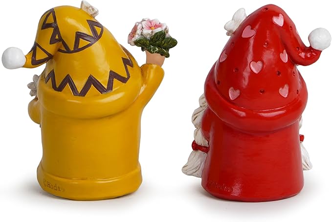 Hodao Spring Dance Gnome Set - Butterfly Gnome Figurine Holding Flower Spring Summer Home Indoor Decoration