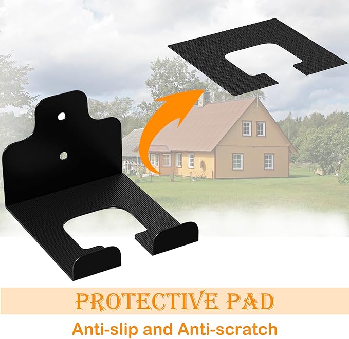 4PCS Garage Organizer Trimmer Rack, Wall Mounted Tool Hanger for Grass Trimmer, Hedge Trimmer, Weed Whackers & Garden Tools – Heavy Duty, Space-Saving, Anti-Rust Storage Rack for Garage & Home