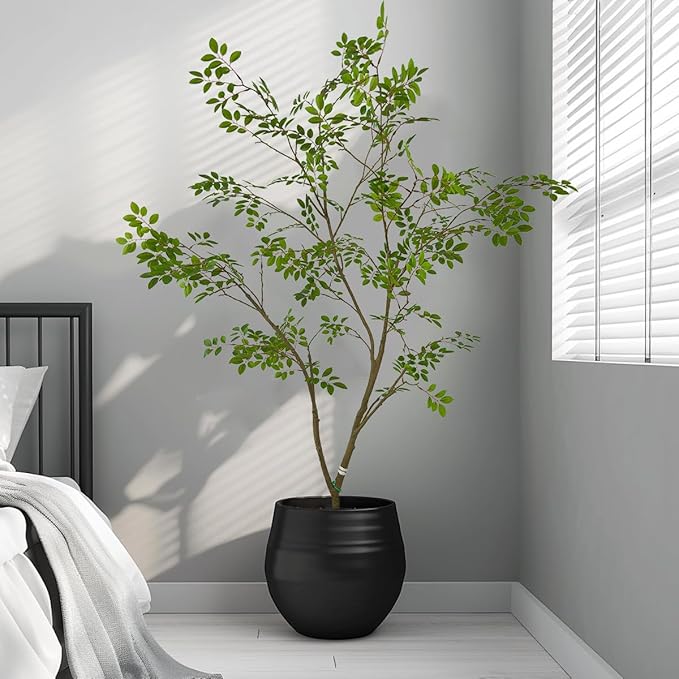 AfanD Artificial Elm Tree Faux Elm Tree 6ft Tall Fake Plant in Pot Fake Silk Tree Faux Plants Indoor