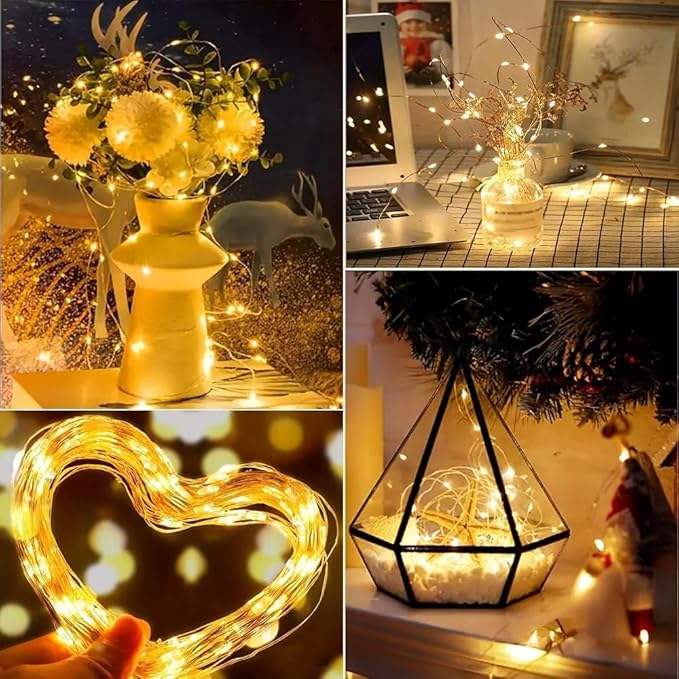 3 Pack USB Fairy Lights, USB Powered String Lights 16.5FT 50 LEDs, Fairy String Lights for Bedroom, Wedding, Party, Christmas Tree Decoration (White)