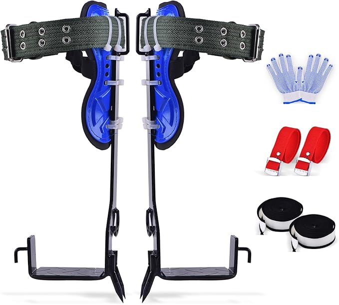 Climbing Equipment. Tree - Climbing Kits. Anti - Slip Climbing Tools with footboards. —— Forestry Operation Equipment Suitable for Rock Climbing, Tree Trimming, Hunting, and Fruit Picking.
