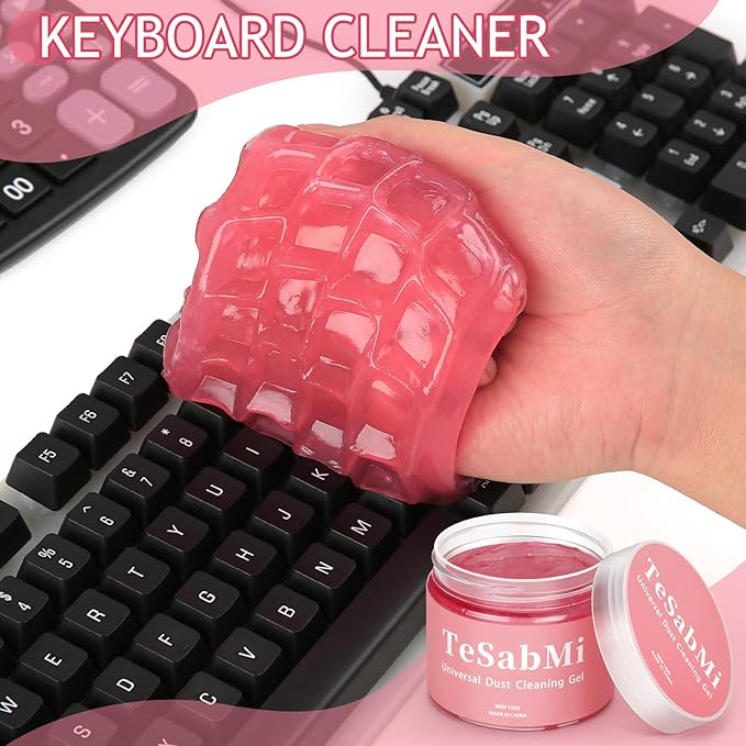 Car Cleaning Gel Car Cleaning Putty Car Putty Car Interior Cleaner Car Slime Car Detailing Kit Car Accessories Gifts for Men Women Stocking Stuffers Pink