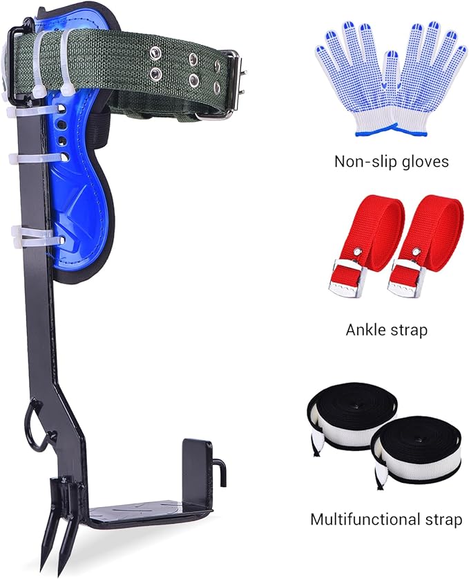 Climbing Equipment. Tree - Climbing Kits. Anti - Slip Climbing Tools with footboards. —— Forestry Operation Equipment Suitable for Rock Climbing, Tree Trimming, Hunting, and Fruit Picking.