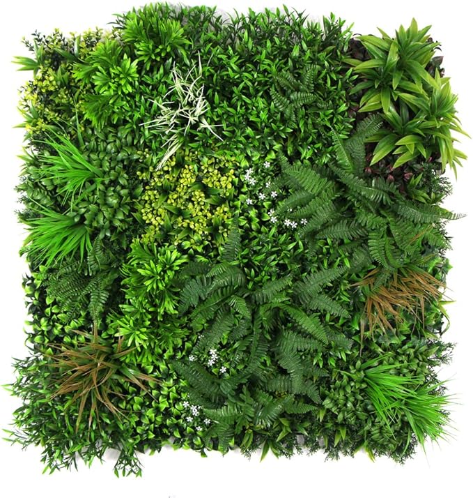 ULAND Artificial Plant Wall Panels, 1pc 40"x40" Greenery Grass Wall Backdrop Decoration, Faux Ivy Leaves Outdoor Privacy Fence Covering