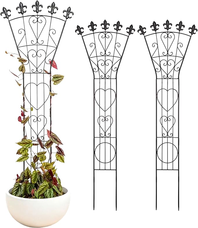 3pcs Indoor Climbing Plant Trellis 46x15.5in Heavy Duty Durable Iron Decorative Support for Monstera, Pothos, and Houseplants Ideal for Vertical Growth in Garden, Balcony, and Indoor Spaces