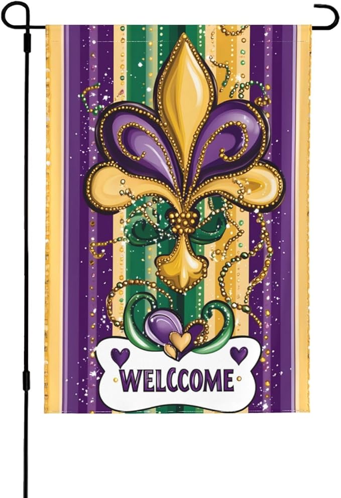 Metal Decoration Garden Flag 12x18 Inch Double Sided All-Weather Polyester Outdoor Flag For Patio Lawn Yard And Garden Welcome Decor