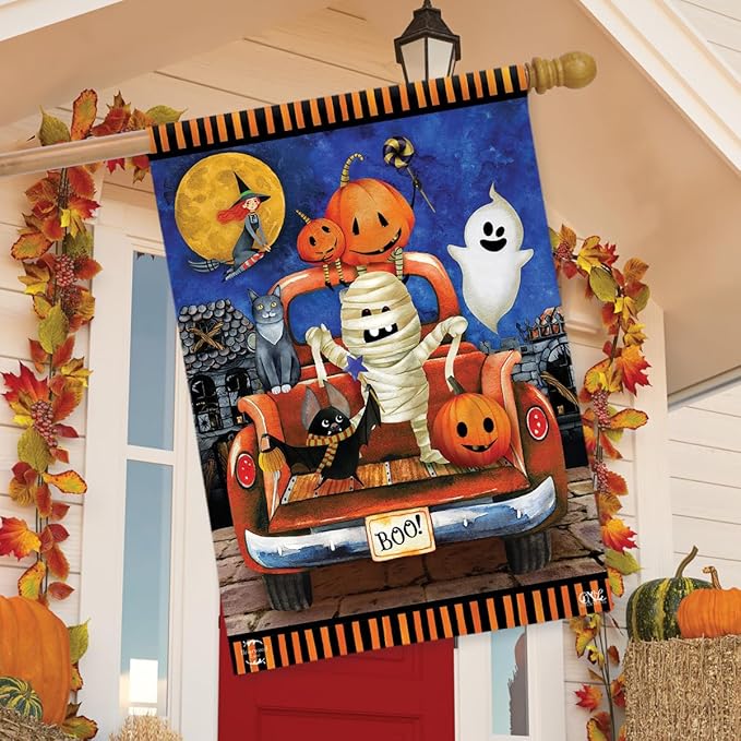 Haunted Pickup Halloween House Flag 40" x 28" Briarwood Lane