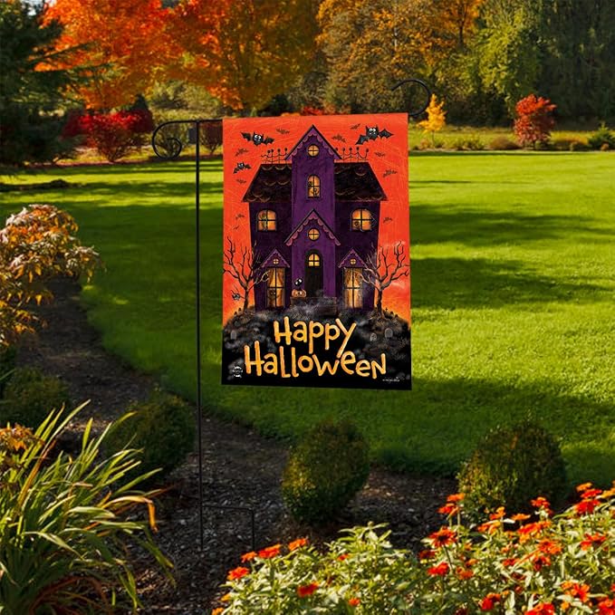 Briarwood Lane Spooky House Garden Flag