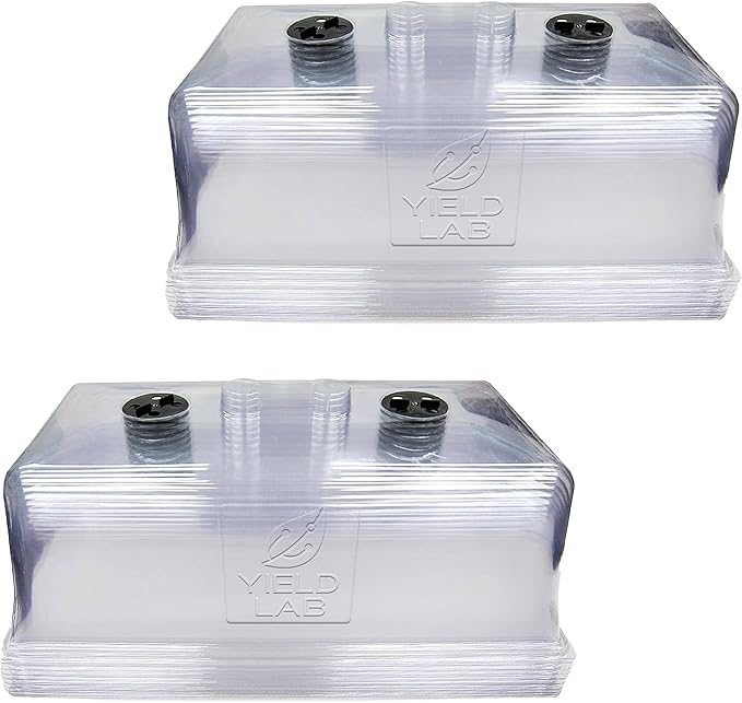 Yield Lab 7 Inch Propagation Dome - 25 Pack Humidity Vented Domes – Plant Growing Dome for Seedling, Germination, Soil & Hydroponic Horticulture