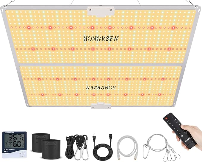 HONORSEN 4000W LED Grow Light Full Spectrum 5x5ft Coverage Remote Control Dimmable Grow Lamps with Timer Plant Light for Hydroponic Indoor Plants Veg and Flower (1276Pcs LEDs)