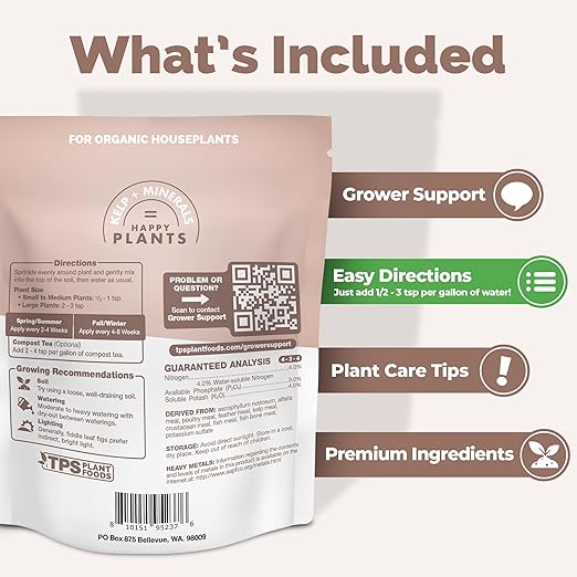 Organic Fiddle Leaf Fig Plant Food, Slow Release Dry Granular Fertilizer for Fig Plants and Ficus Trees - 1 Pound (16 Oz)